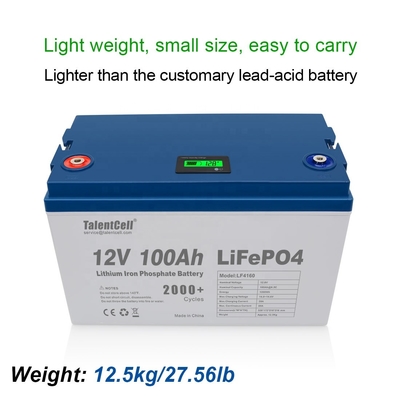 Батарея для гольфа Lifepo4 Солнечная аккумуляторная батарея RV 100ah 12v литиевая батарея lifepo4