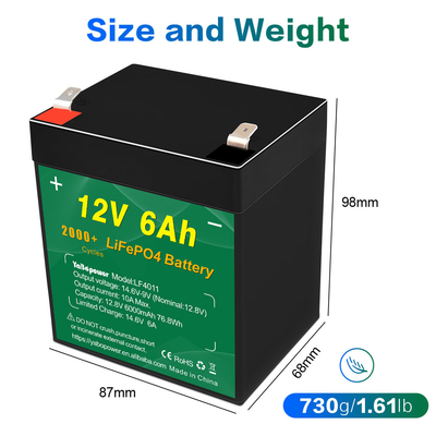 цикл 12.8v 10ah 5ah 6ah автомобильного аккумулятора 12v лифепо4 низкотемпературный