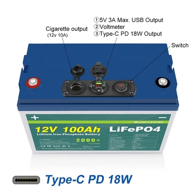 100ah Lifepo4 12v аккумуляторные батареи Solar Bms BOATS UPS тележки для гольфа