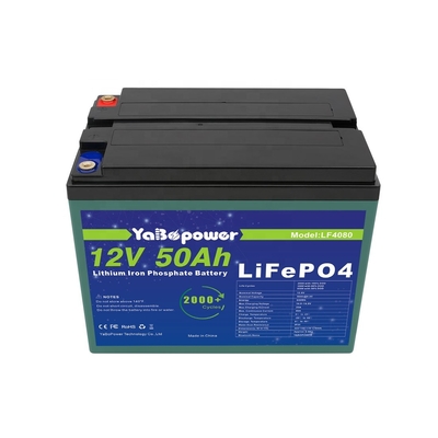 12v 50ah Lifepo4 аккумуляторная батарея 2000 глубоких циклов