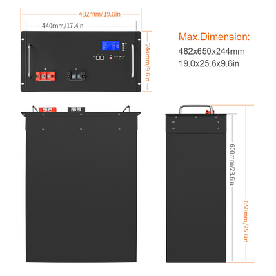 Аккумулятор 200ah 51.2V 120Ah Diy 48v Lifepo4 для хранения солнечной энергии лития