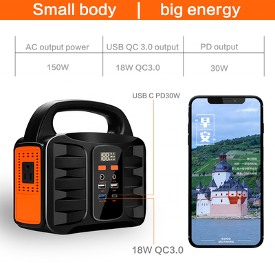 Шэньчжэньская фабрика 155Wh 3.7V 42000mAh Открытый портативный источник питания 150W Зарядная станция и электростанция
