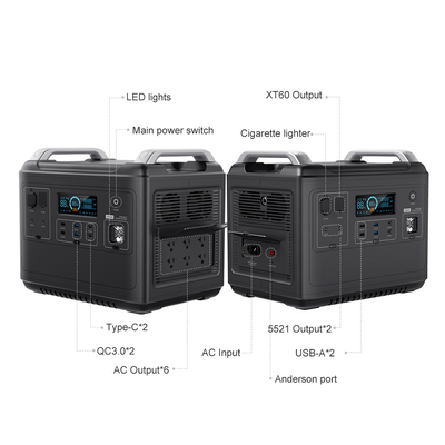 Новый генератор энергии MPPT входной двухсторонний 2000W quick lifepo4 портативная электростанция 2000w