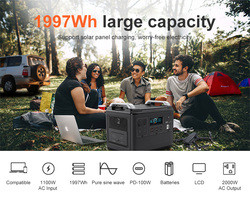Портативная литиевая электростанция Ups Lifepo4 Solar 2000W 1000 Watt Two-Way Quick
