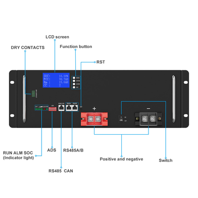 Лодка на колесах Морская солнечная батарея 48 В 100 Ач LiFePO4 Smart BMS LiFePO4 Батарея ЖК-дисплей Напряжение 48 В Батарея 10 кВт LiFePO4