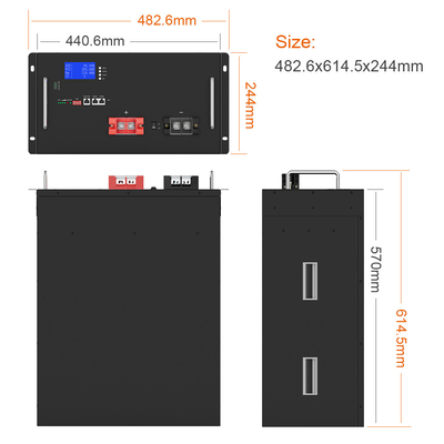 Глубокая батарея лития 50Ah цикла LiFePO4 100Ah 150Ah 48V 200Ah для солнечной системы