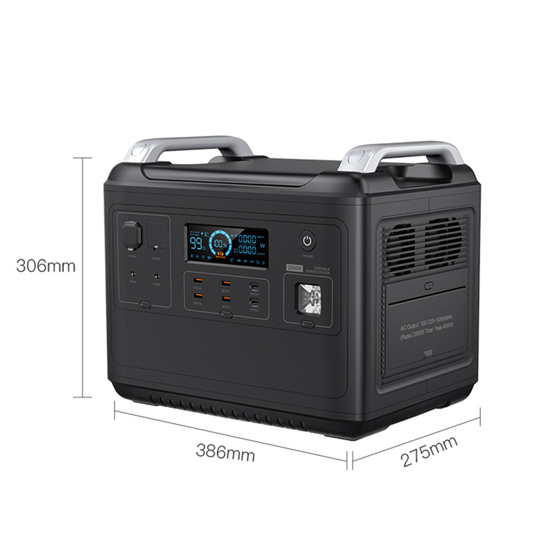 Новый генератор энергии MPPT входной двухсторонний 2000W quick lifepo4 портативная электростанция 2000w
