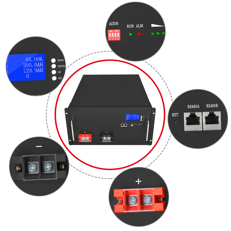 Chargeable 230Ah 51,2 v Lifepo4 размер батареи батареи 16S1P 5.5U